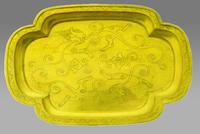 明鎏金銀盤 明鎏金銀盤