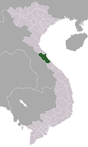 廣平省在越南的位置
