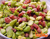 香腸炒蠶豆 香腸炒蠶豆