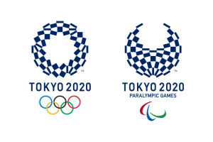 2020年東京奧運會會徽（左）2020年東京殘奧會會徽（右）