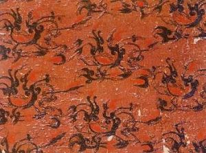 西漢茱萸紋繡絹 西漢茱萸紋繡絹