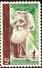 1964年的美國紀念郵票,約翰.繆爾