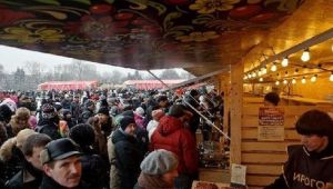 俄羅斯莫斯科高爾基文化公園“謝肉節”慶祝活動現場