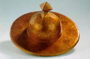 藏族漆繪高頂帽