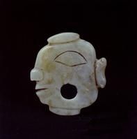 新石器玉雕人頭像