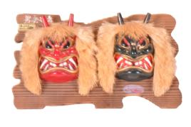 民國紅鬼黑鬼面具 民國紅鬼黑鬼面具