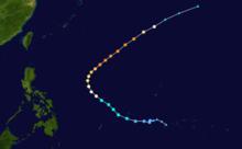 2007年颱風“玉兔”路徑圖