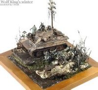 模型製作者的科尼斯佩爾虎式坦克情景作品