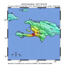 2010年1月12日，海地島上發生7.0級地