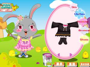 復活節裝扮大兔子和彩蛋