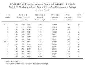 偏凸山羊草染色體數據