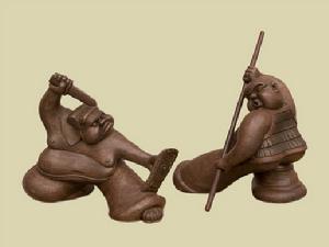 （圖）古代中國武術泥塑