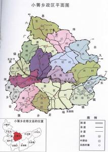 小箐鄉區政平面圖