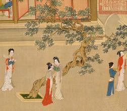 明仇英漢宮春曉圖 明仇英漢宮春曉圖