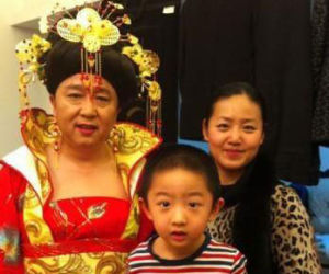 一家三口（父親于謙、母親白慧明、於雲霆）