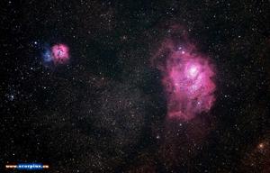 （圖）三葉星雲和礁湖星雲