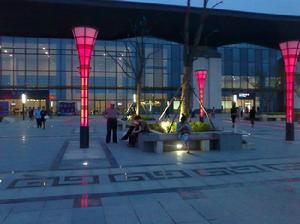 夜幕下的嘉善南站