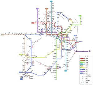 貴陽軌道交通遠景線網規劃示意圖