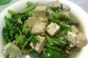 豆腐炒菠菜 豆腐炒菠菜