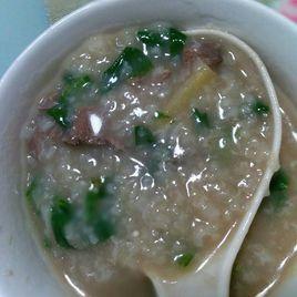 青菜豬肝粥 青菜豬肝粥