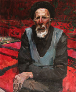 巴依克大爺（油畫）50x60cm 李曉林2012年