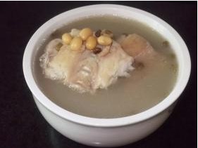 黃綠豆煲魚骨湯
