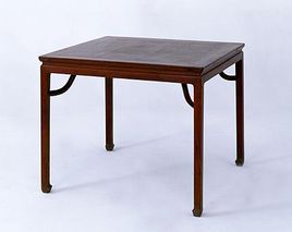 明黃花梨束腰方桌 明黃花梨束腰方桌