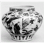 元青花昭公贈鯉罐 元青花昭公贈鯉罐