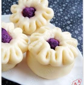 紫薯石榴花兒包 紫薯石榴花兒包