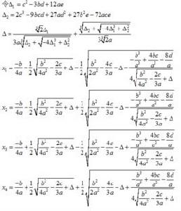 一元四次方程 一元四次方程