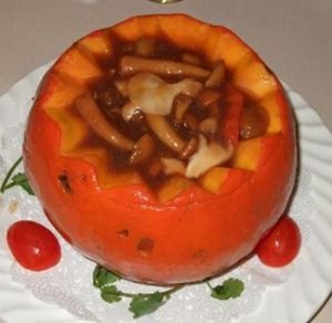 雙菇南瓜盅 雙菇南瓜盅