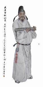 洛陽書畫家張森創作的大唐賢相姚崇畫像