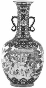 粉彩春燈嬰戲雙耳瓶 粉彩春燈嬰戲雙耳瓶