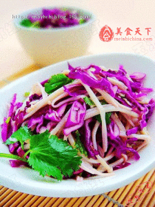金針菇拌紫甘藍 金針菇拌紫甘藍