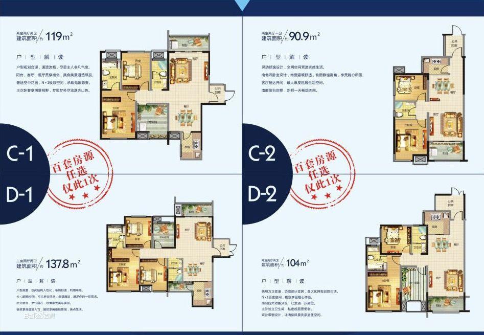 金科東方大院高層戶型圖