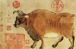 《五牛圖》局部