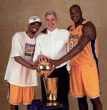 科比（左）、傑克遜（中）和奧尼爾（右）