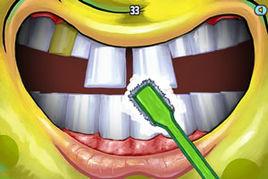 海綿寶寶清潔牙齒 海綿寶寶清潔牙齒