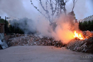 建築垃圾污染空氣圖