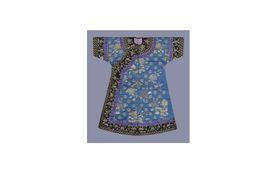 品月色緞平金銀團壽菊花棉襯衣 品月色緞平金銀團壽菊花棉襯衣