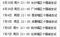 六大唱區海選播出時間