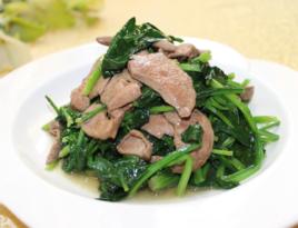 菠菜炒豬肝 菠菜炒豬肝