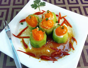 鹹蛋蒸絲瓜 鹹蛋蒸絲瓜