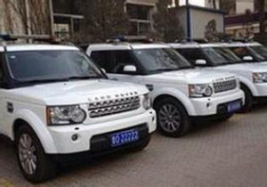 山西交警路虎車隊