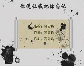 你說讓我把你忘記 你說讓我把你忘記