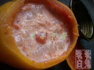 牛奶木瓜燉雪蛤 牛奶木瓜燉雪蛤