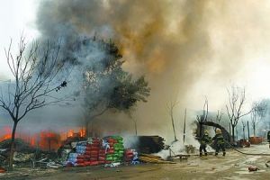 鄭州陳寨花卉市場大火