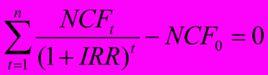 內含報酬率 內含報酬率