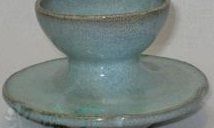 北宋鈞窯天藍釉六葵口盞托 北宋鈞窯天藍釉六葵口盞托