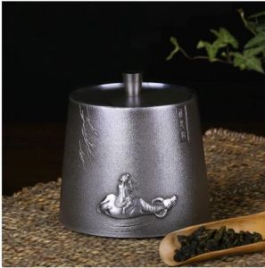 牧牛圖磨砂錫罐